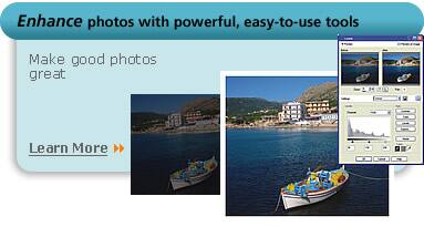 Enhance photos with powerful, easy-to-use tools